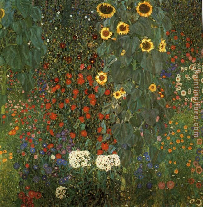 Gustav Klimt Country Garden with Sunflowers